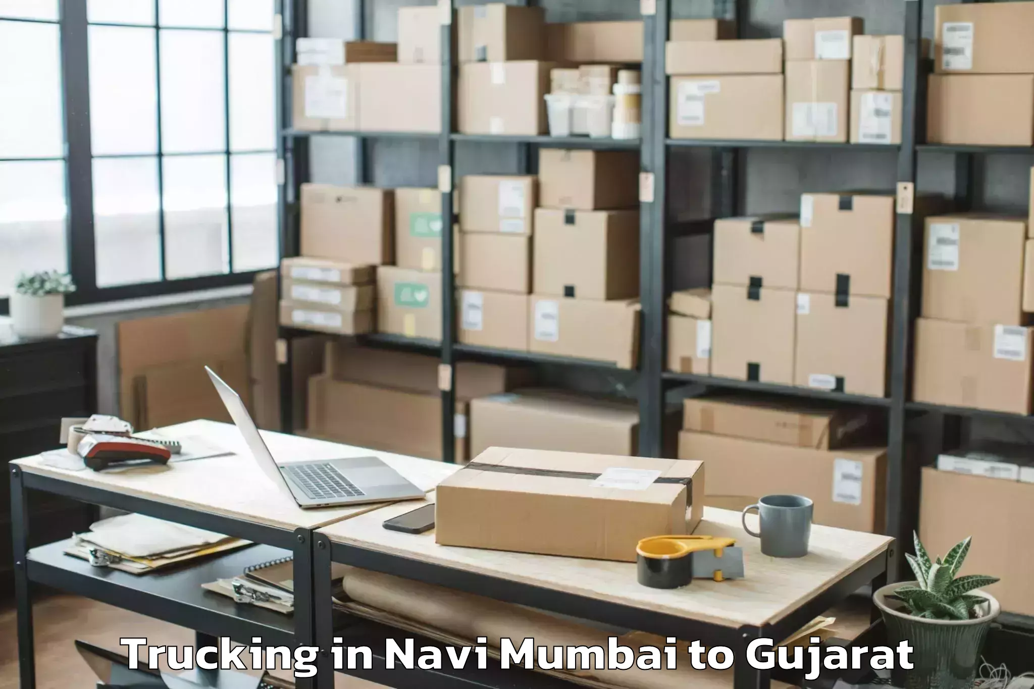 Comprehensive Navi Mumbai to Kaprada Trucking